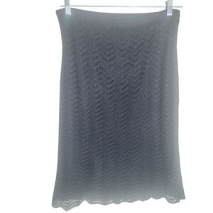 Alfani NEW Sicily Crochet Skirt Women's Size XL Black Rayon Lined Whimsegoth